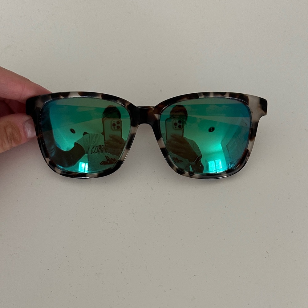 Costa Tortoise Shell Sunglasses with Green Lenses